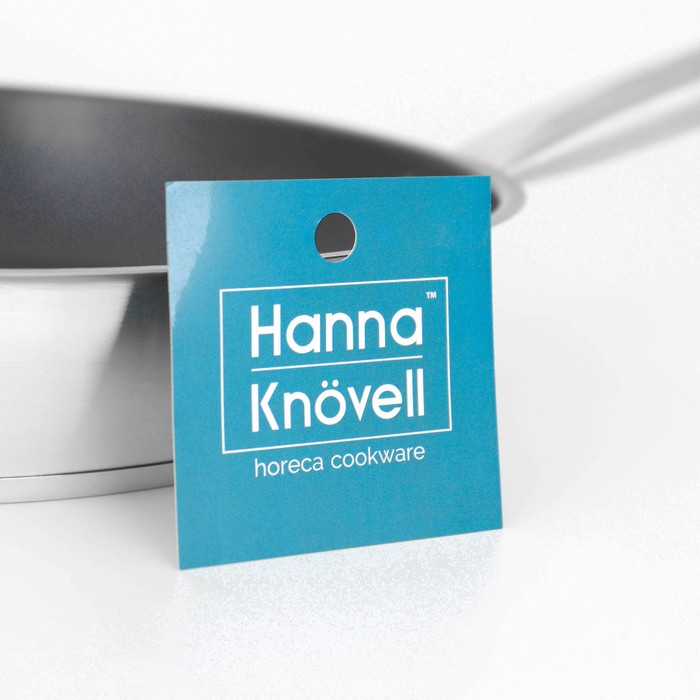 Сковорода Hanna Knövell, d=28 см, h=5.5, толщина стенки 0.6 мм, длина ручки 25 см, индукция, антипригарное покрытие, нержавеющая сталь