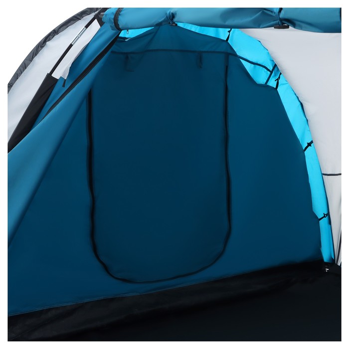 Палатка туристическая 6-местная maclay VOCATION EXTRA 6, 460×335×185 см, кемпинговая, двухслойная, с тамбуром, голубая