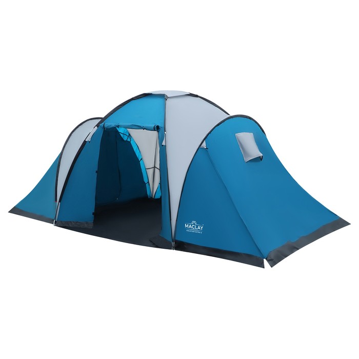 Палатка туристическая 6-местная maclay VOCATION EXTRA 6, 460×335×185 см, кемпинговая, двухслойная, с тамбуром, голубая