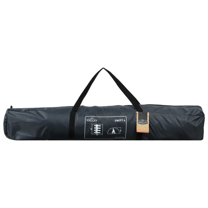 Палатка туристическая 4-местная maclay SWIFT 4, 255×255×150 см, автоматическая, трекинговая, однослойная, зелёная