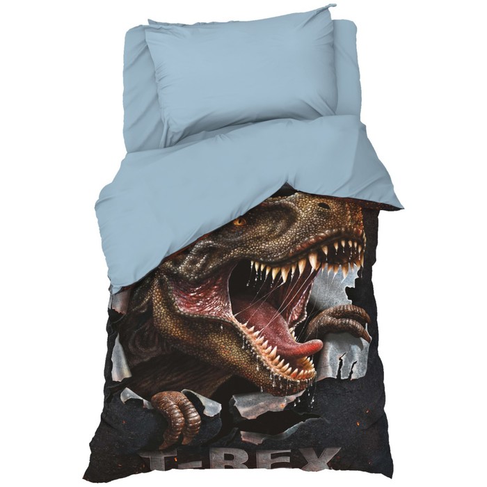 Постельное бельё 1.5-спальное «Этель» Dangerous T-rex, бязь