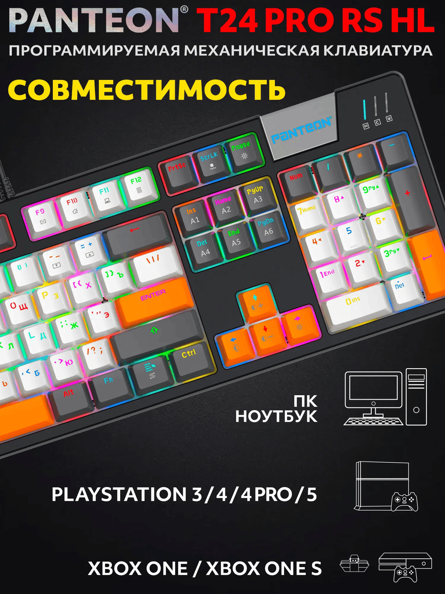 Механическая Программируемая Клавиатура PANTEON T24 PRO RS HL PREMIUM (224)
