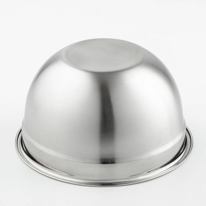 Миска, 1.2 л, 20×10.2 см, с мерной шкалой, толщина 0.6 мм, нержавеющая сталь