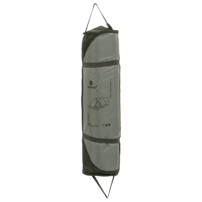 Палатка туристическая 2-местная maclay KATUN 2, 325×160×120 см, кемпинговая, двухслойная, с тамбуром, зелёная