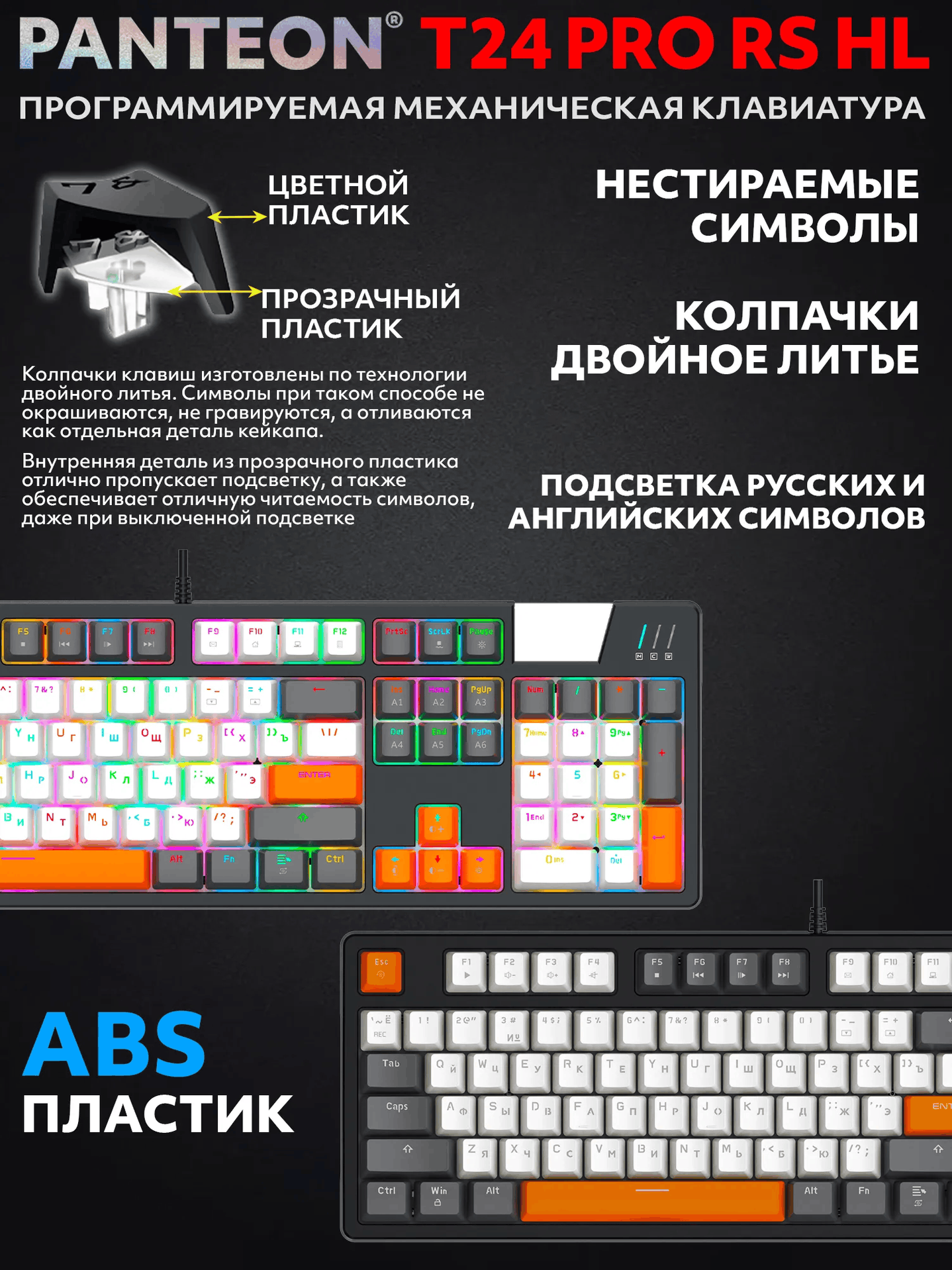 Механическая Программируемая Клавиатура PANTEON T24 PRO RS HL PREMIUM (224)
