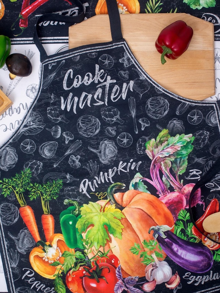 Фартук кухонный «Этель: Cook Master» 60×65 см, 100% хлопок, саржа 190 г/м²