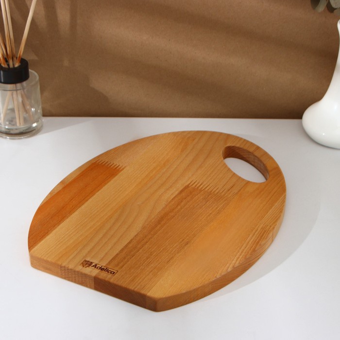 Набор деревянных разделочных досок на подставке Adelica, 3 шт.: 30×24, 22.5×18, 19×15 см, пропитаны минеральным маслом, берёза