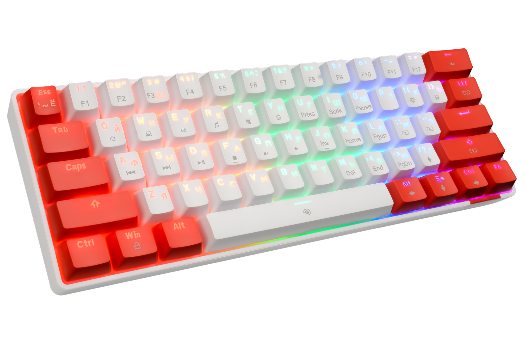 Механическая клавиатура с подсветкой RAINBOW PANTEON T3 CS HS RB White-Red