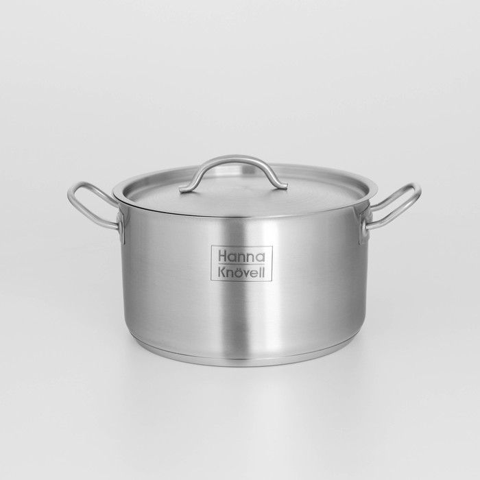 Кастрюля Hanna Knövell с крышкой, 5 л, d=22 см, h=13 см, толщина стенки 0.6 мм, индукция, нержавеющая сталь