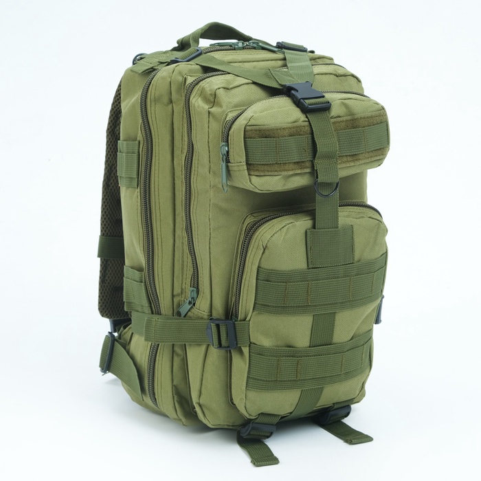 Рюкзак тактический туристический Storm tactic, 30 л, с карманами, расцветка мультикам, зелёный