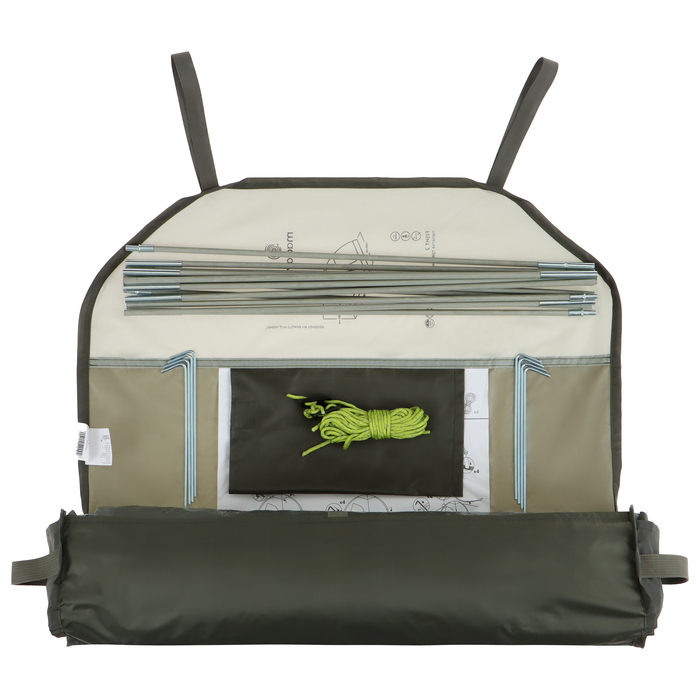 Палатка туристическая 2-местная maclay FISHT 2, 205×150×105 см, трекинговая, однослойная, зелёная