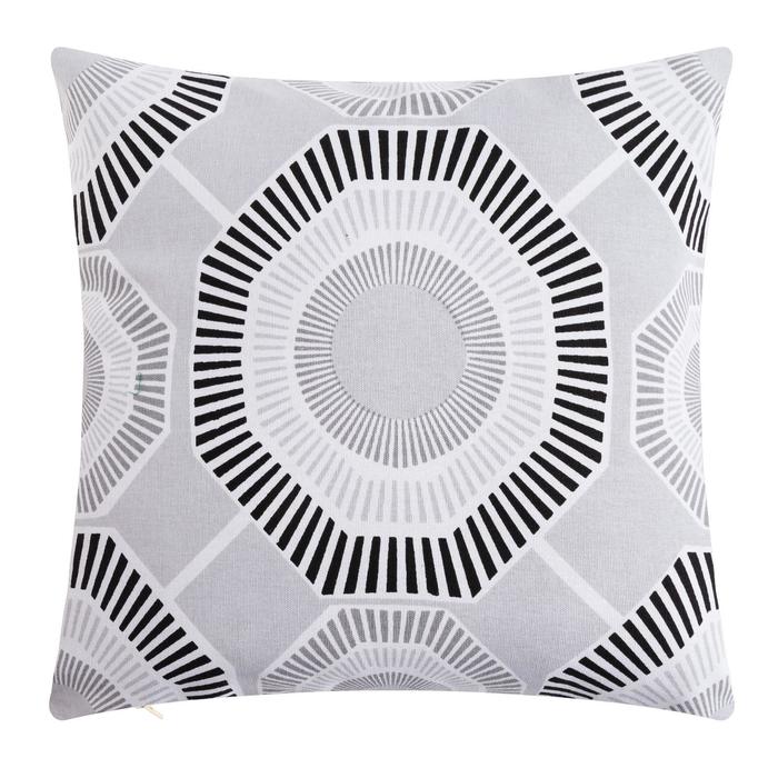 Наволочка декоративная 40×40 см, Circle black, 100% хлопок