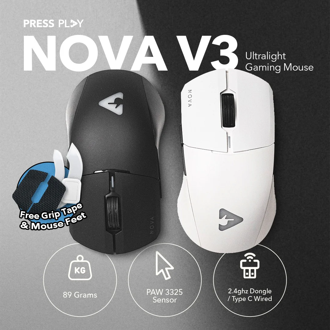 Профессиональная игровая мышь NOVA V3 lite White (301)