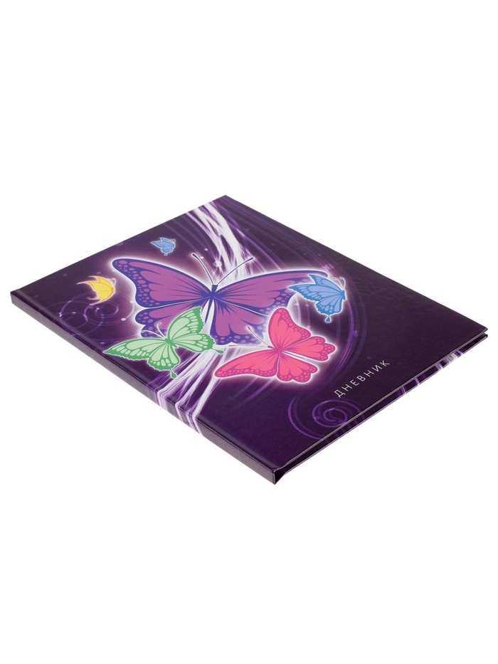 Дневник школьный для 1-11 классов, «Бабочки. Неон ?», твёрдая обложка 7БЦ, глянцевая ламинация, 40 листов